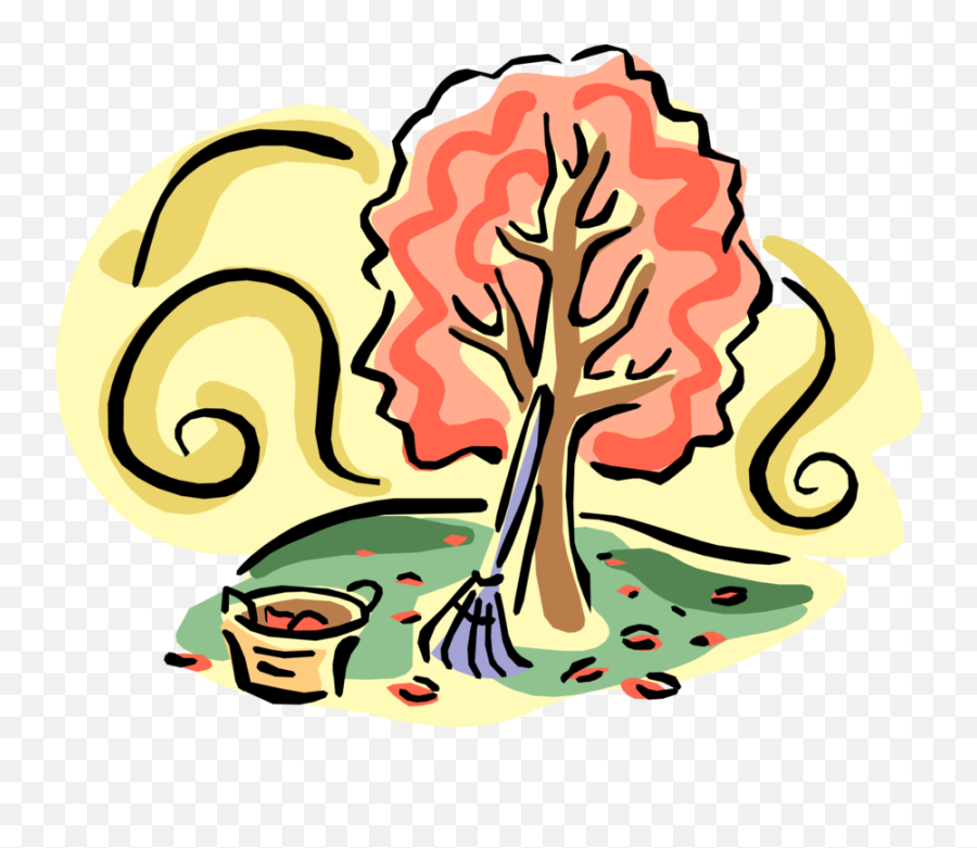 Vector Illustration Of Deciduous Forest Tree Turns Emoji,Clipart For September