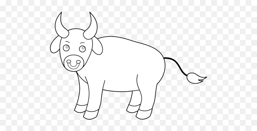Picture - Outline Picture Of A Bull Emoji,Bull Clipart