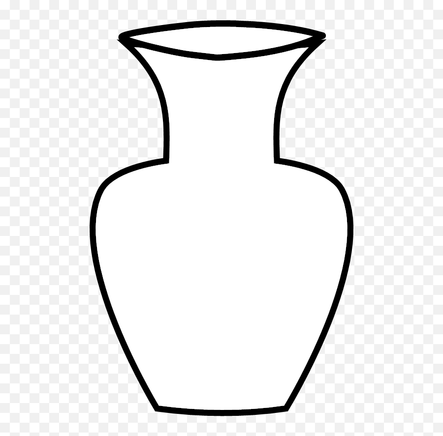 Set Use White Flower Vase Clipart - Vase Black And White Png Clipart Emoji,Vase Clipart