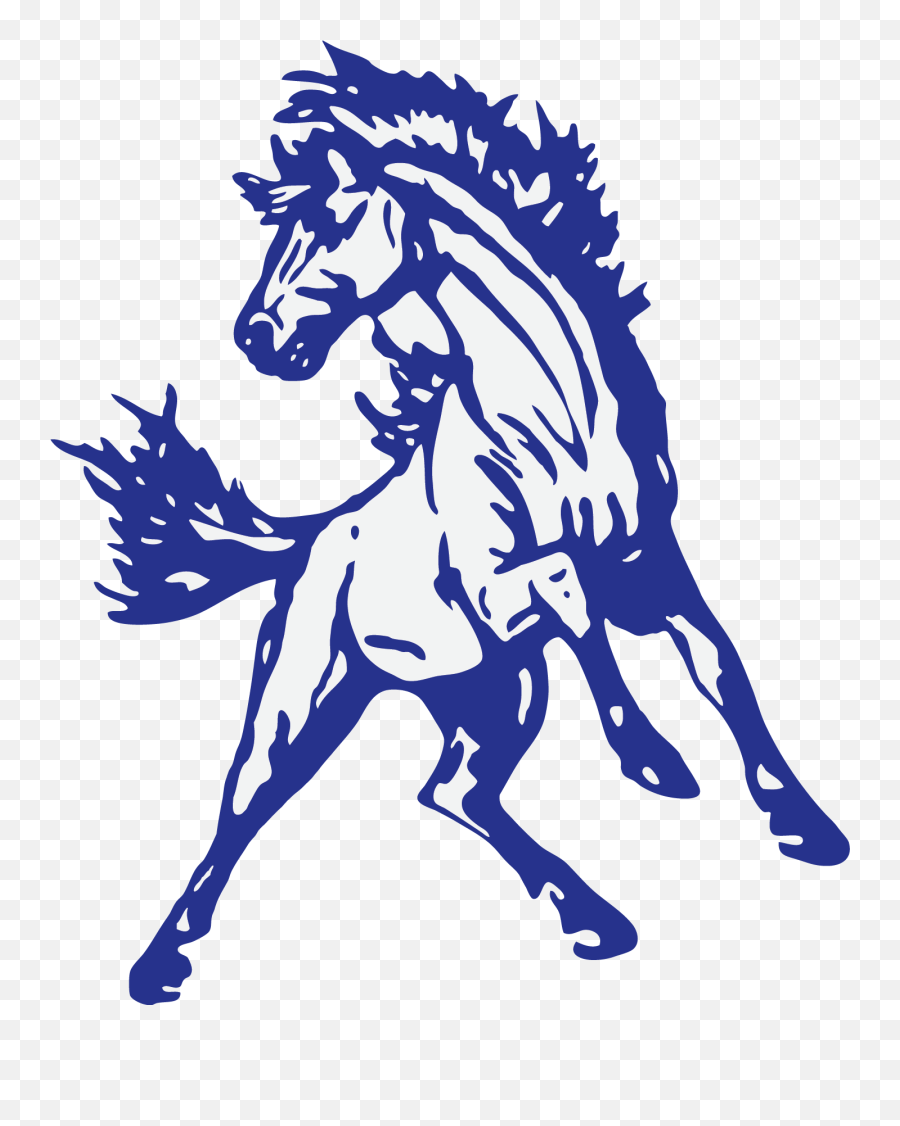 North High School Phx Az Clipart - Transparent Blue Mustang Horse Emoji,Mustang Clipart