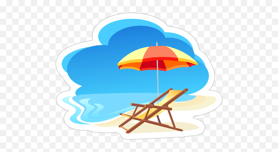 Relax On The Beach Sticker - Sticker For Beach Emoji,Relax Clipart