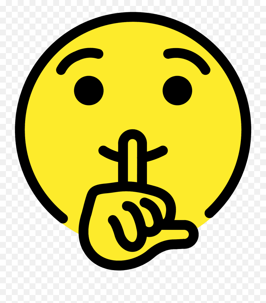 Shhh Smiley Face - Transparent Background Shh Emoji,Shhh Clipart