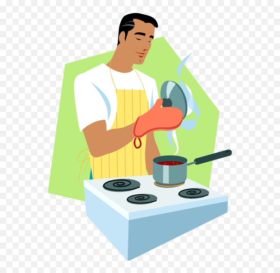 Cook Clipart House Husband - Png Download Full Size Man Cooking Png Emoji,Cook Clipart