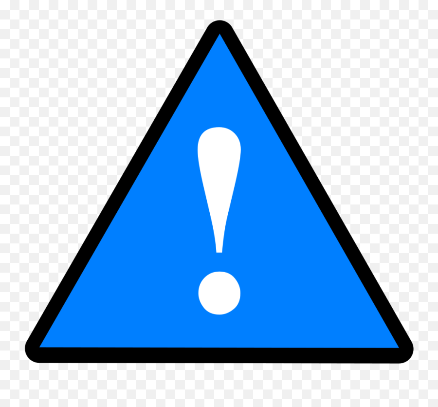 Warning Logo Red Black Clipart - Blue Warning Sign Emoji,Warning Logo