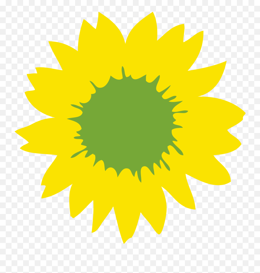 March Clipart Yellow Daisy - Green Party Sunflower Logo Symbol Of Deep Ecology Emoji,March Clipart