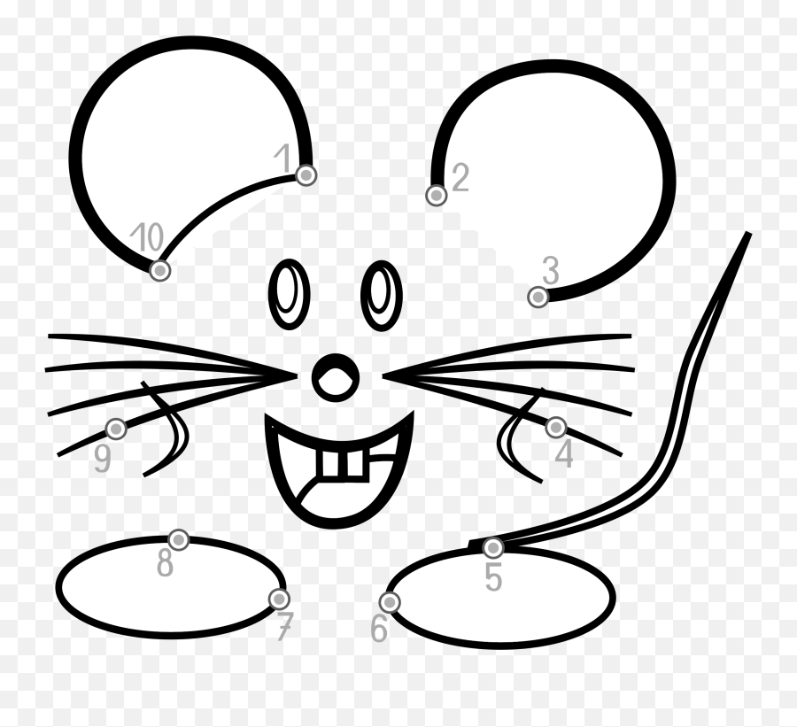 Computer Mouse Connect The Dots Coloring Book Page - Connect Dot To Dots Picture Of Computer Emoji,Hayride Clipart