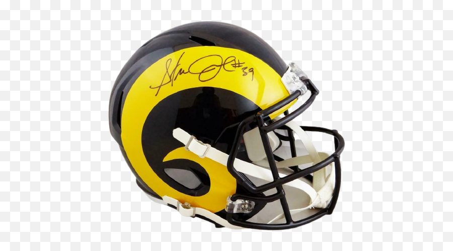 Steven Jackson Los Angeles Rams Signed La Rams Full - Sized Color Rush Speed Helmet Bas Coa St Louis Luke Kuechly Emoji,New L.a.rams Logo