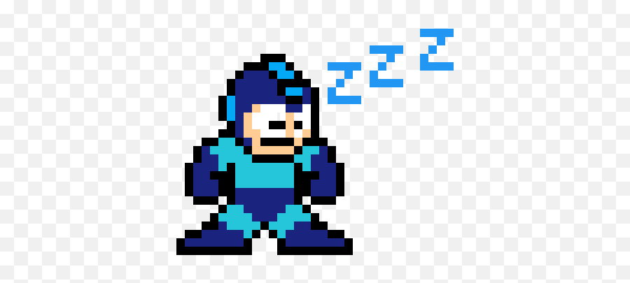 Sleeping Mega Man - Megaman 16bit Emoji,Mega Man Png