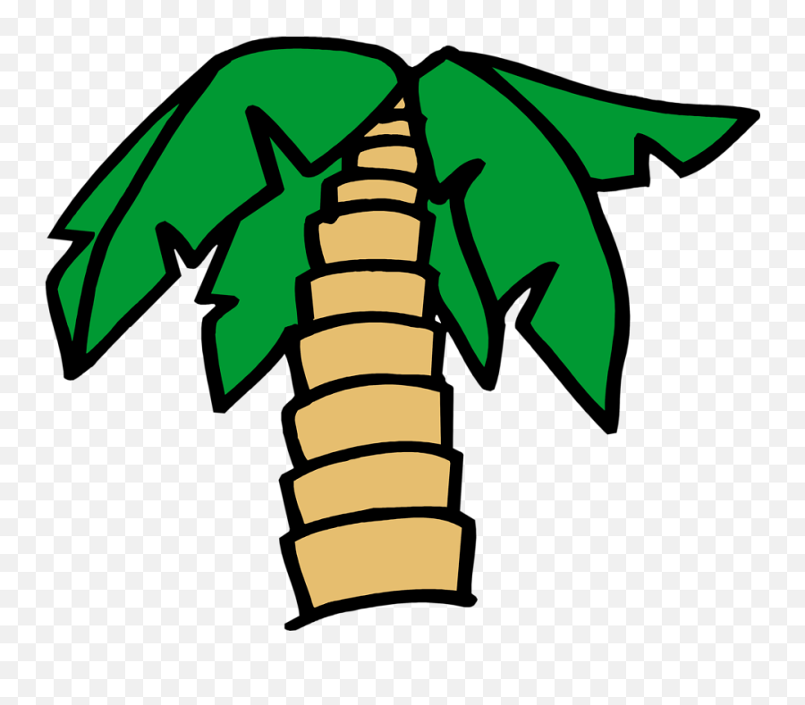 Cartoon Palm Tree Clip Art - Cartoon Palm Tree Big Emoji,Palm Tree Clipart