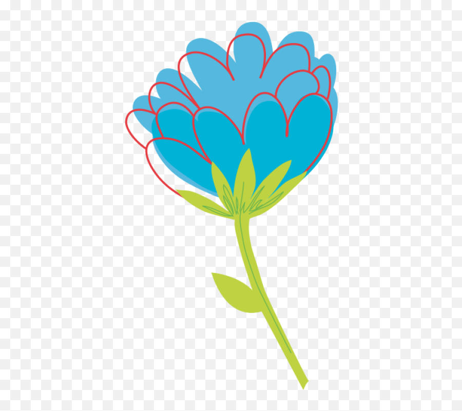 Blue Flower Png Clip Art Blue Flower - Vector Png Of A Flower Emoji,Blue Flower Clipart