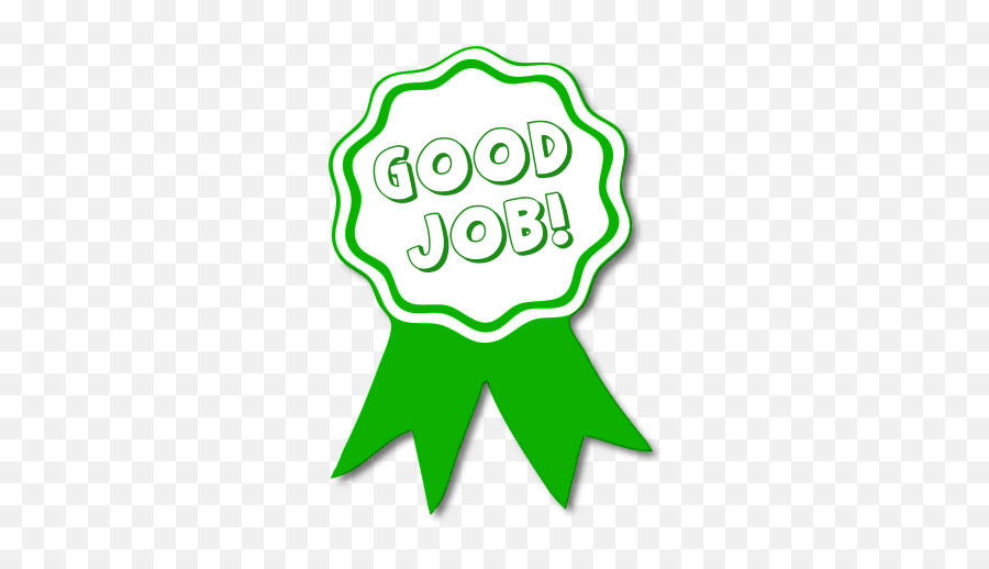 Free School Clipart - Good Job Ribbon Green Emoji,Education Clipart