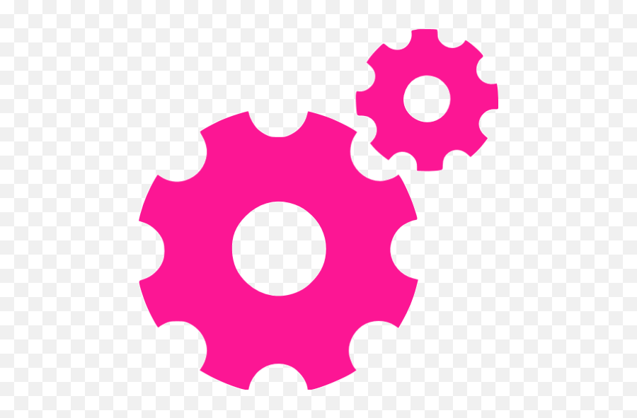 Deep Pink Settings 5 Icon Emoji,Setting Logo