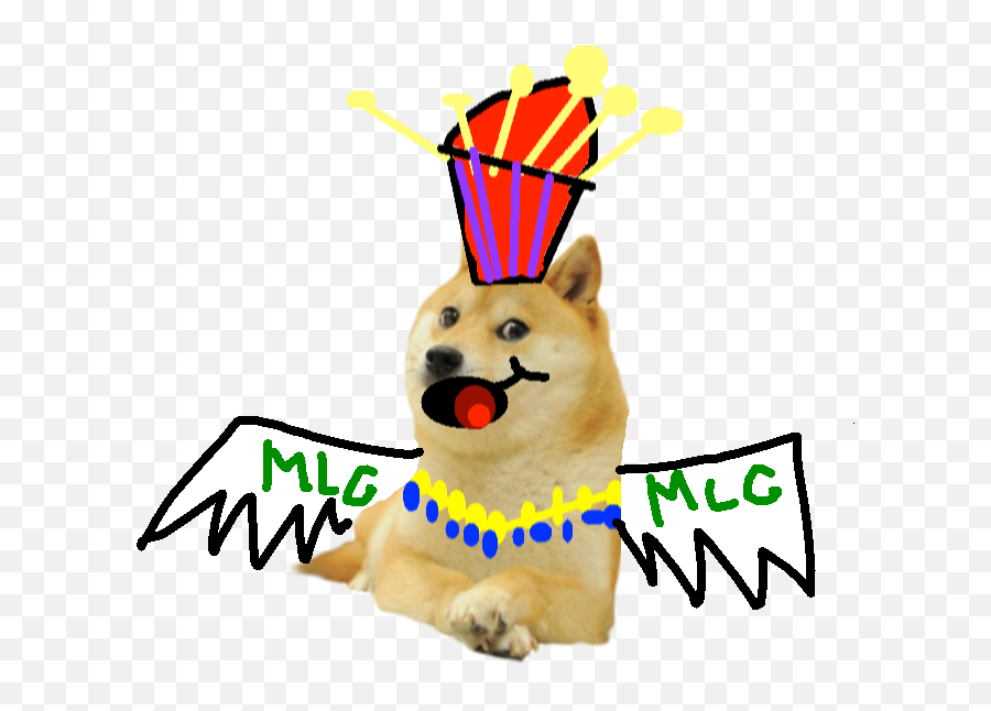 Fliing King Doge - Meme Transparent Doge Png Emoji,Doge Png
