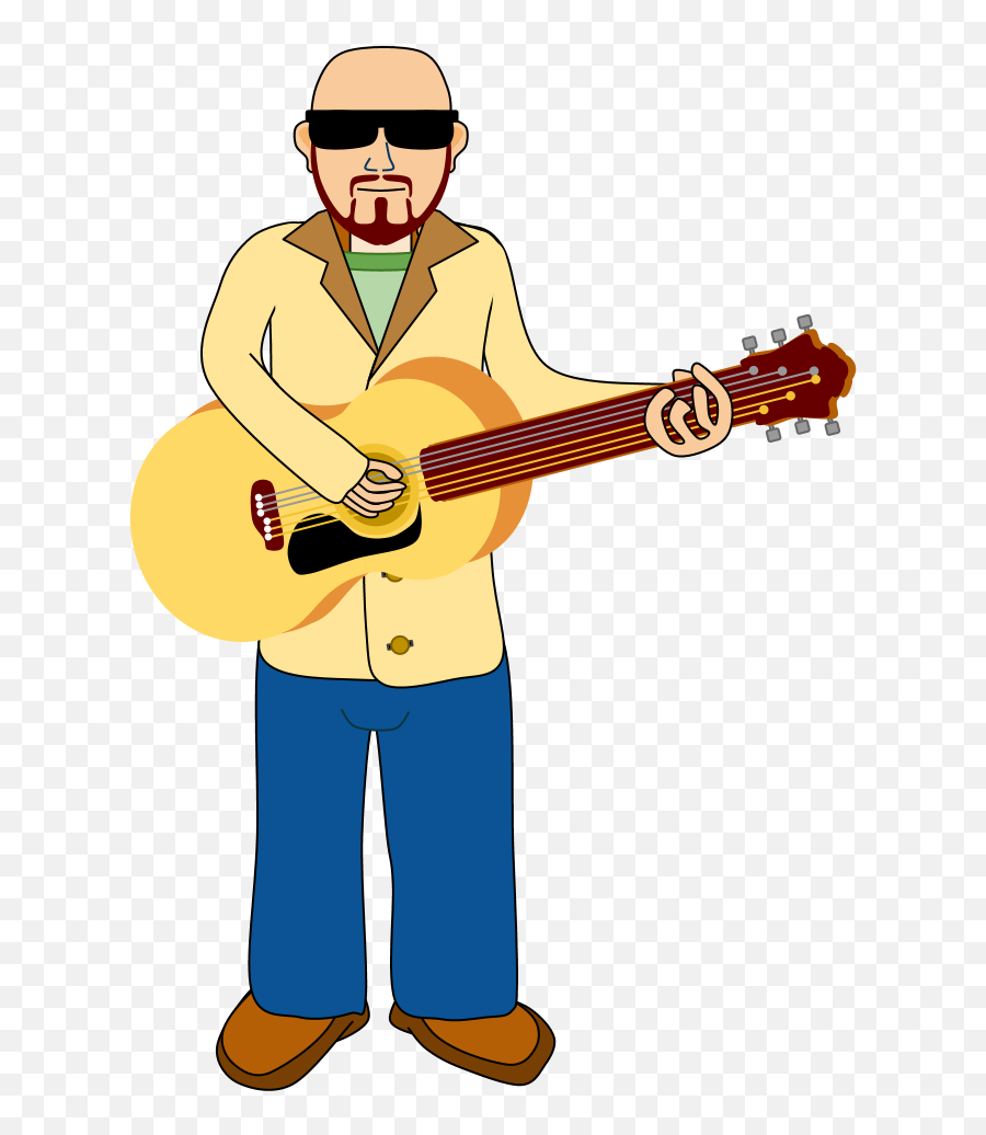 Acoustic Guitar Guitarist Clip Art - Guitar Player Cartoon Emoji,Acoustic Guitar Clipart