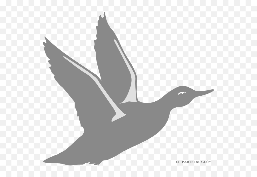 Download Duck Silhouette Animal Free Black White Clipart Emoji,Goose Clipart Black And White