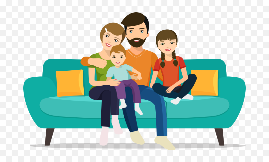 People Sitting On A Couch Png Clip Art Free Download - People Sitting On Sofa Clipart Emoji,Couch Clipart