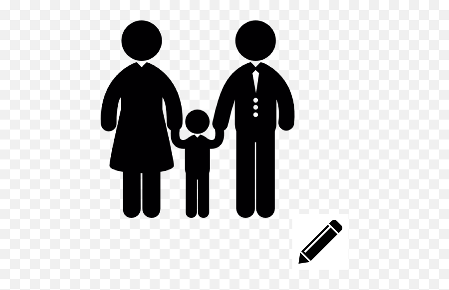 Download Modify Child Custody - Divorce Clipart Full Size Emoji,Kids Holding Hands Clipart Black And White