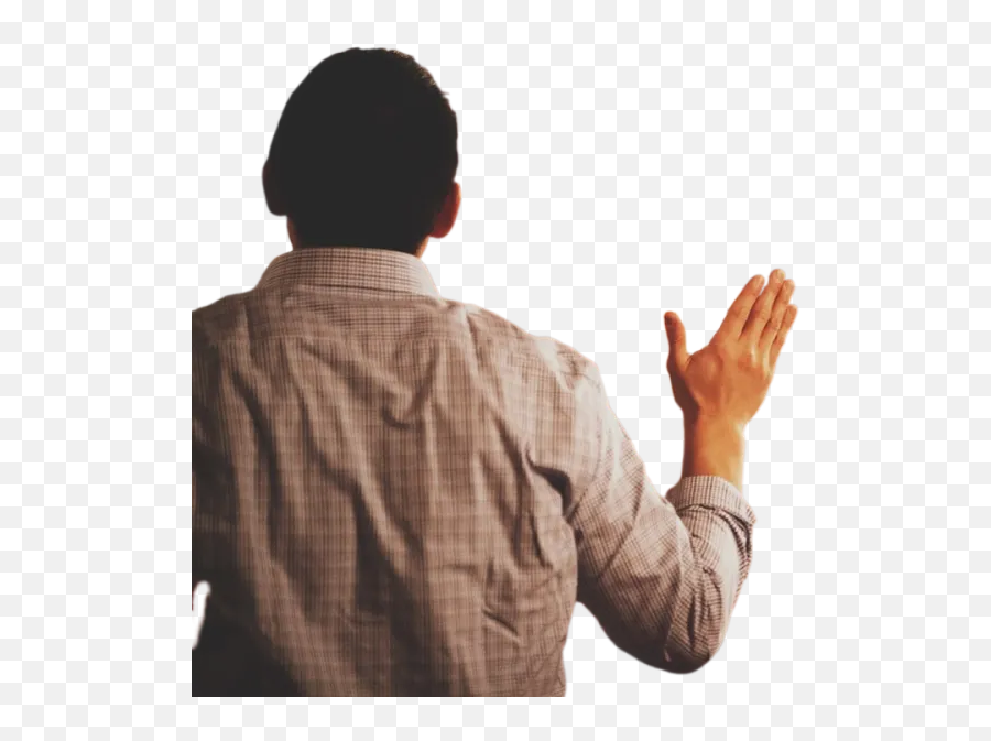Person Raising Hand Transparent Background Free To Download Emoji,Hands Transparent Background