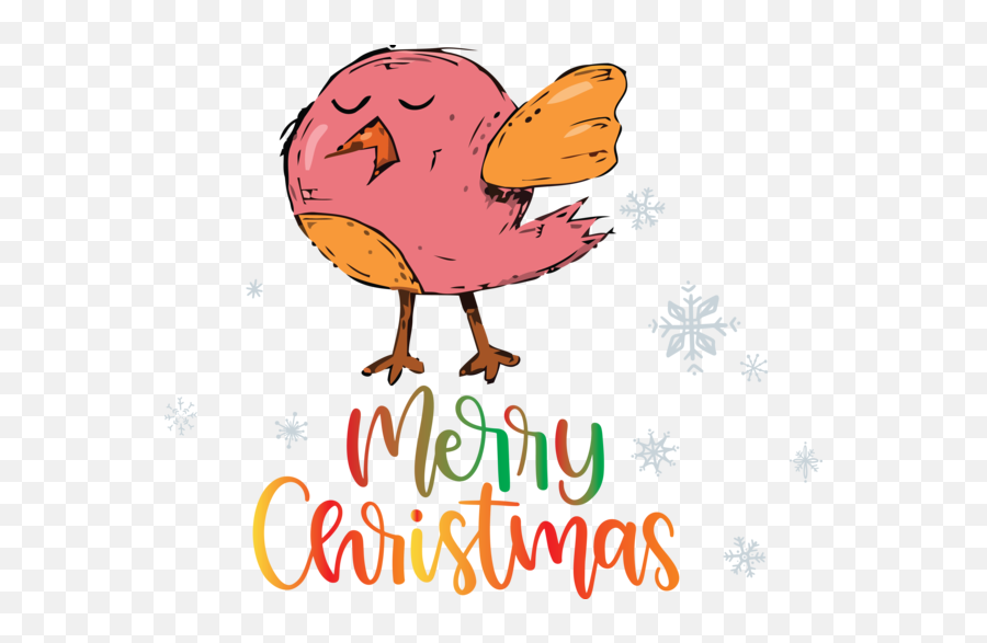 Christmas Birds Chicken Cartoon For Merry Christmas For Emoji,Chicken Cartoon Png