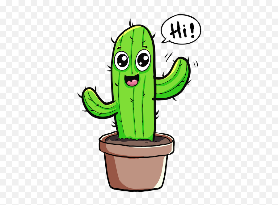 Cute Cactus By Naima Zouhri Emoji,Cute Cactus Png