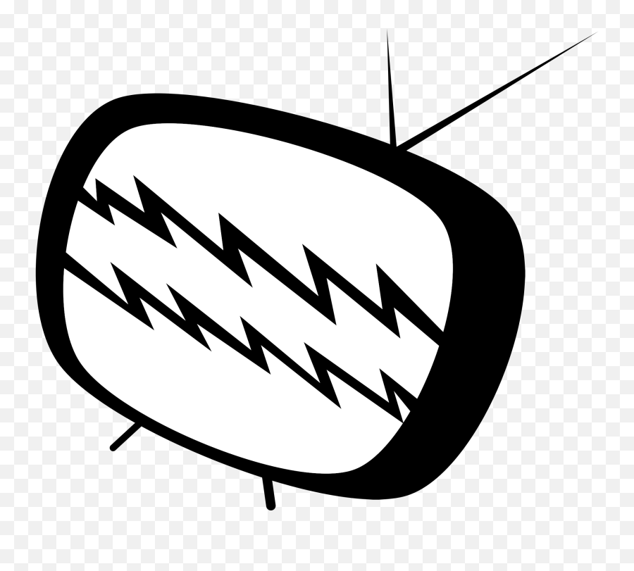 Tv Cartoon Black And White Clipart - Cartoon Tv Vector Png Emoji,Transparent Tv Show