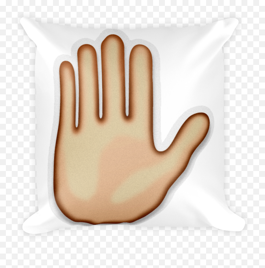 Download Hd Emoji Pillow - Raised Hand Throw Pillow Sign Language,100 Emoji Png