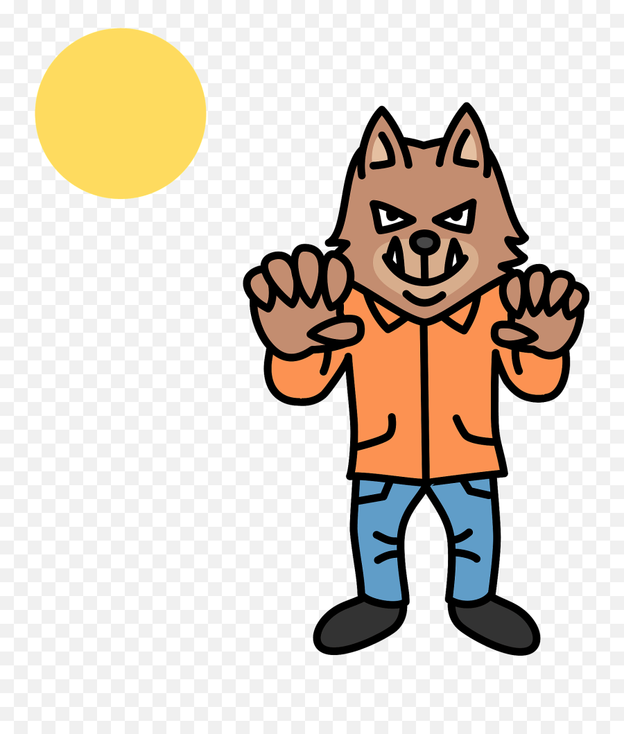 Werewolf And Moon Clipart Free Download Transparent Png Emoji,Werewolf Clipart