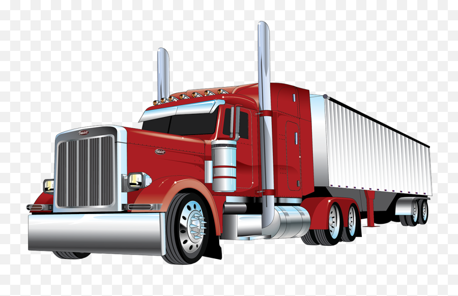 Peterbilt Semi Truck Clipart - Peterbilt Trucks Png Emoji,Semi Truck Clipart