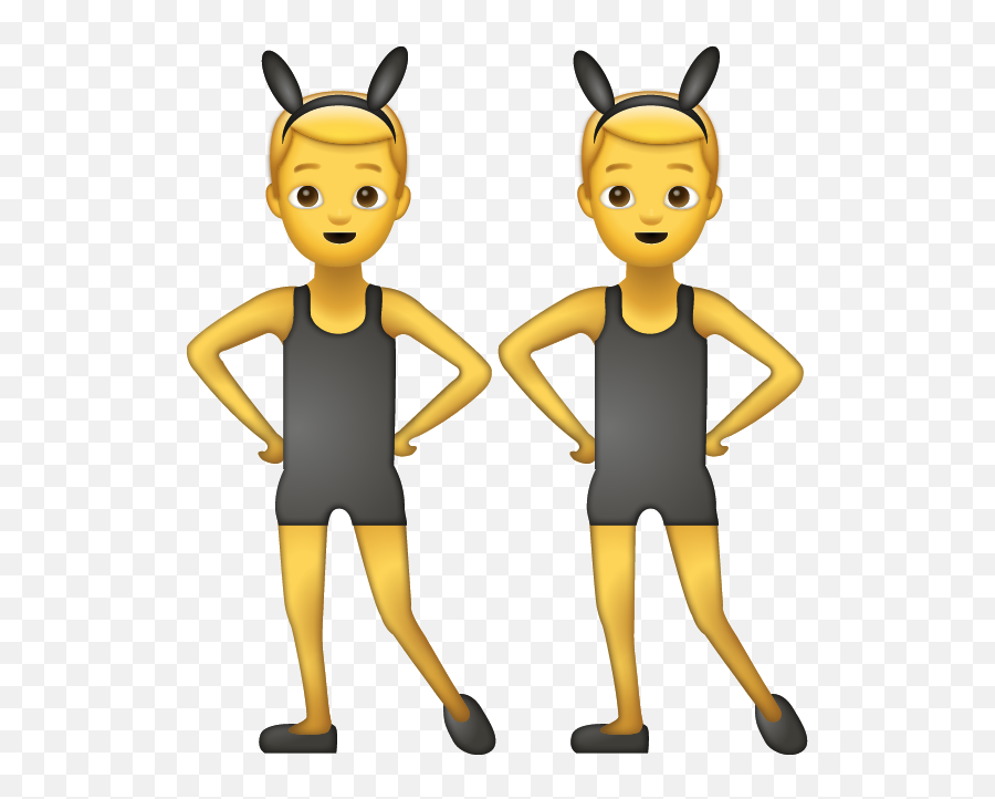 Men With Bunny Ears Emoji Free Download Iphone Emojis - Bunny Ear Emoji Png,Bunny Ears Png