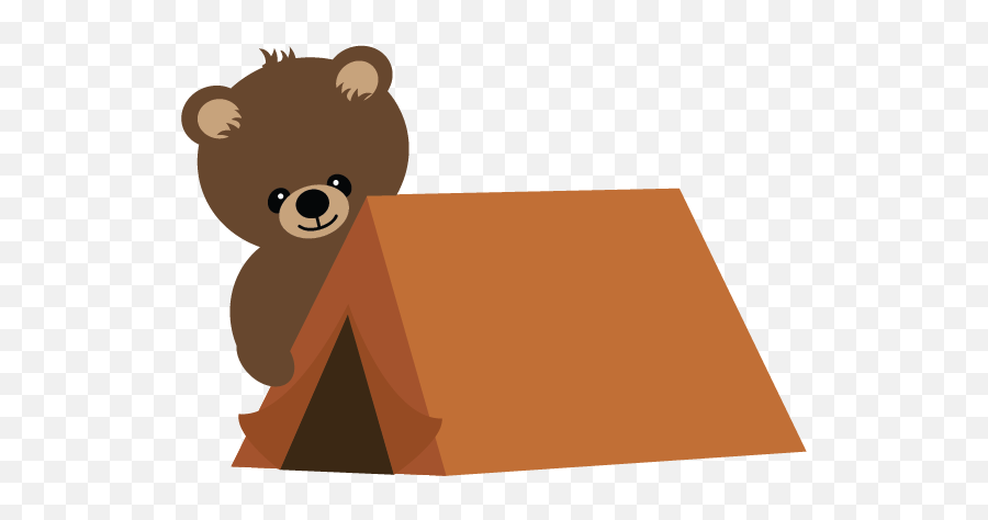 Grizzly Bear - Bear With Tent Clipart Emoji,Tent Clipart