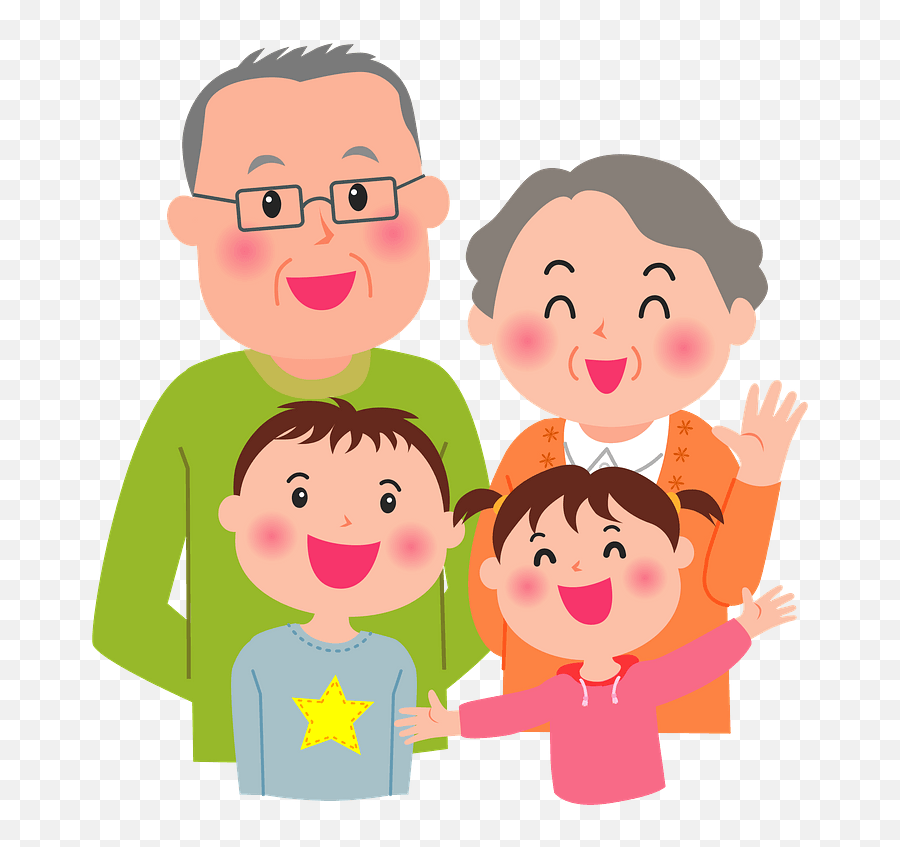 Grandparents With Grandchildren Clipart Emoji,Grandparent Clipart