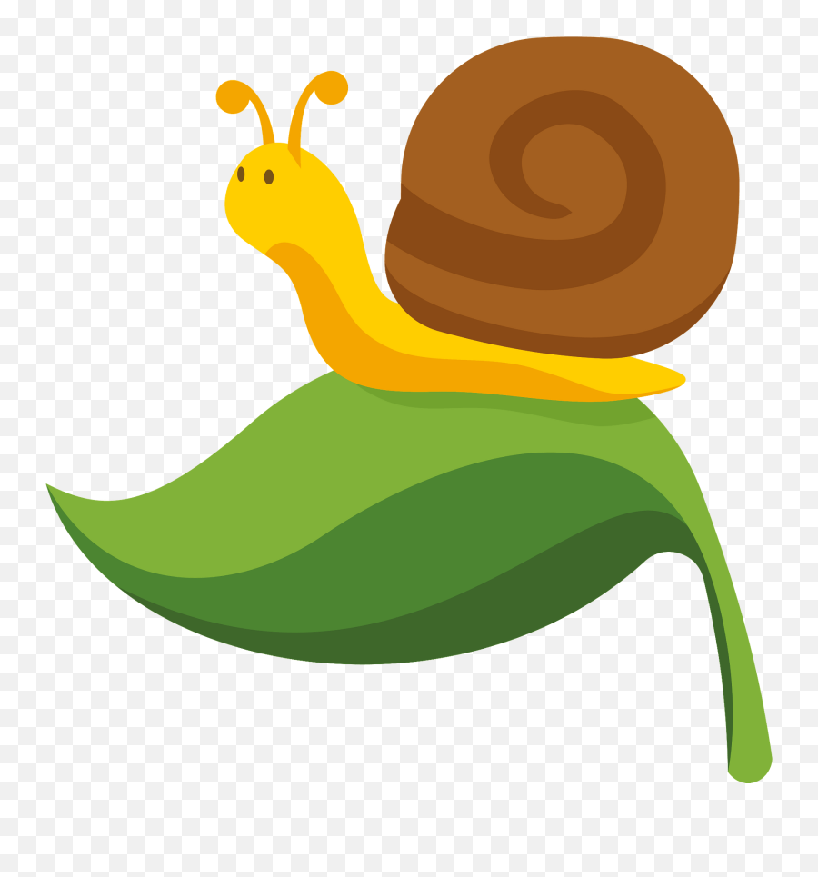 Snail On The Leaf Clipart Free Download Transparent Png - Snail On Leaf Clipart Emoji,Snail Clipart