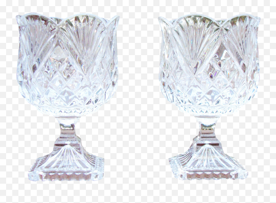 Download Sold Crystal Glass Goblet Candle Holders - Wine Emoji,Goblet Clipart