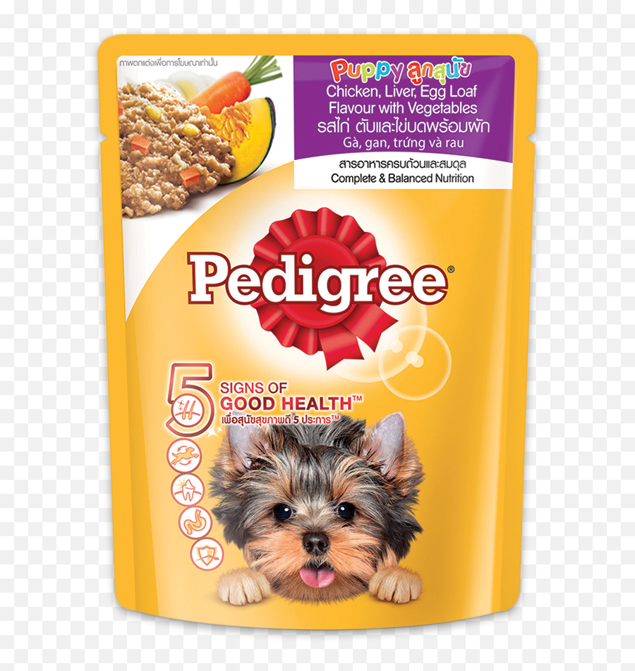 Pedigree Pouch Puppy Chicken Liver Egg Loaf With Vegetables 80g Emoji,Pedigree Logo