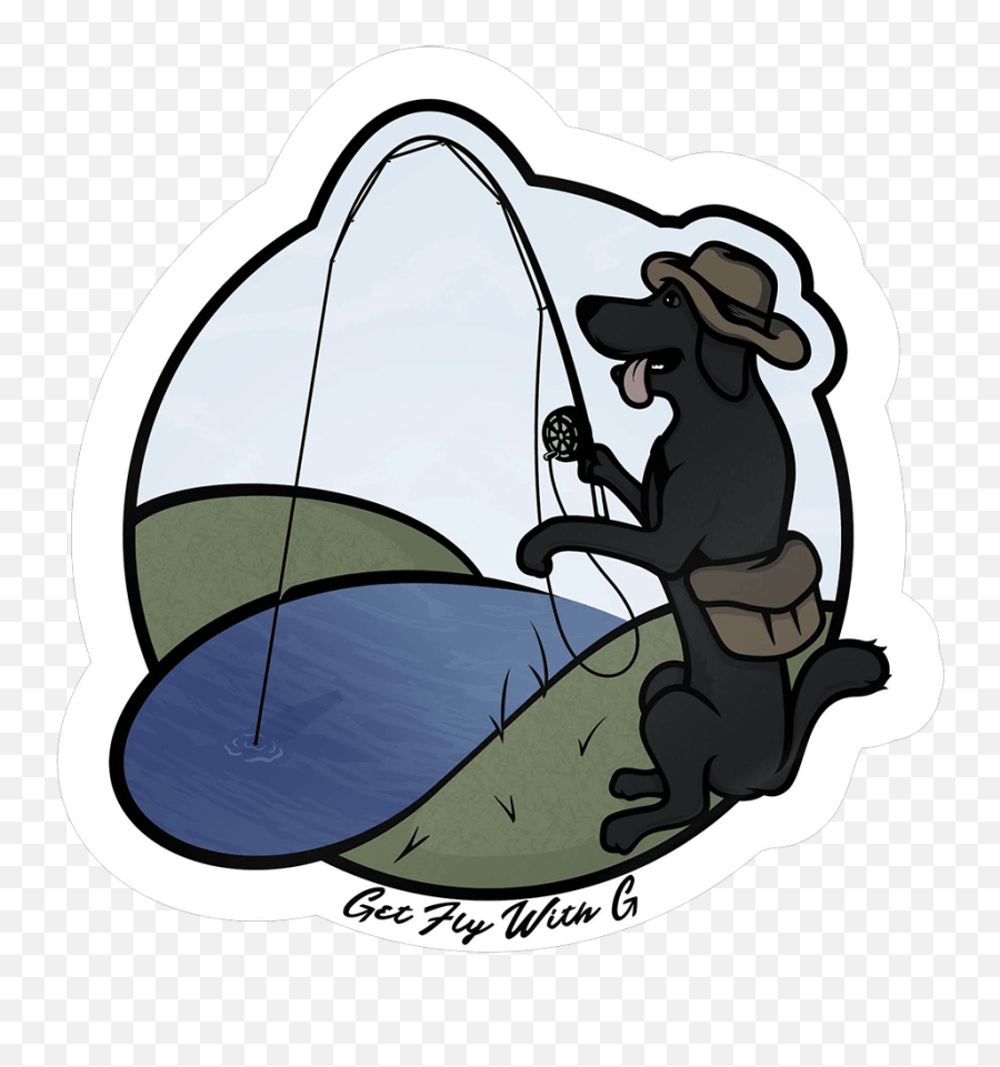 Get Fly With G Black Lab Fishing - Fly Slaps Fly Fishing Stickers And Decals Emoji,Black Lab Png