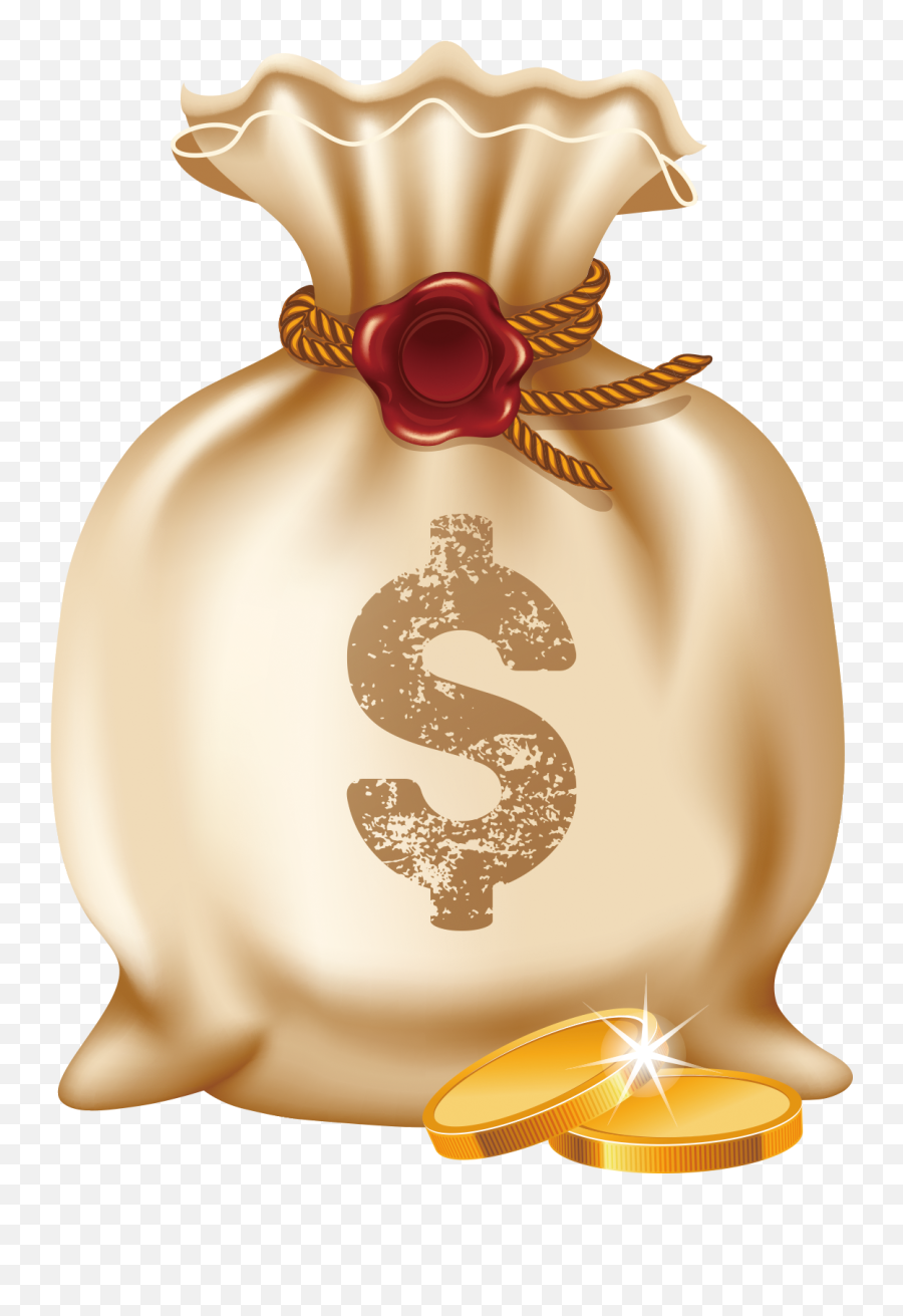 Download Money Bag Gold Coin Euclidean - Gold Money Bags Background Emoji,Money Bag Png