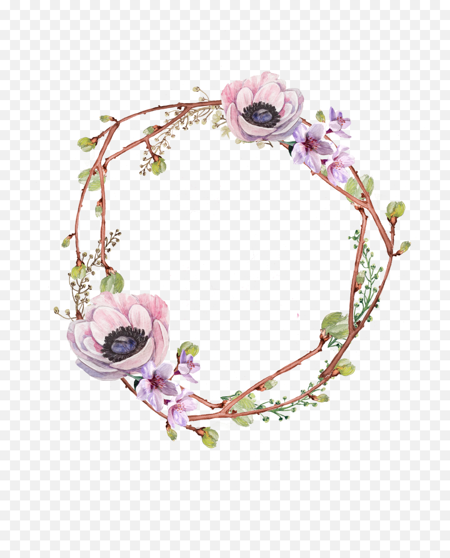 Uploads Floral Frame Floral Frame Png95 - Png Press Emoji,Flower Wreath Png