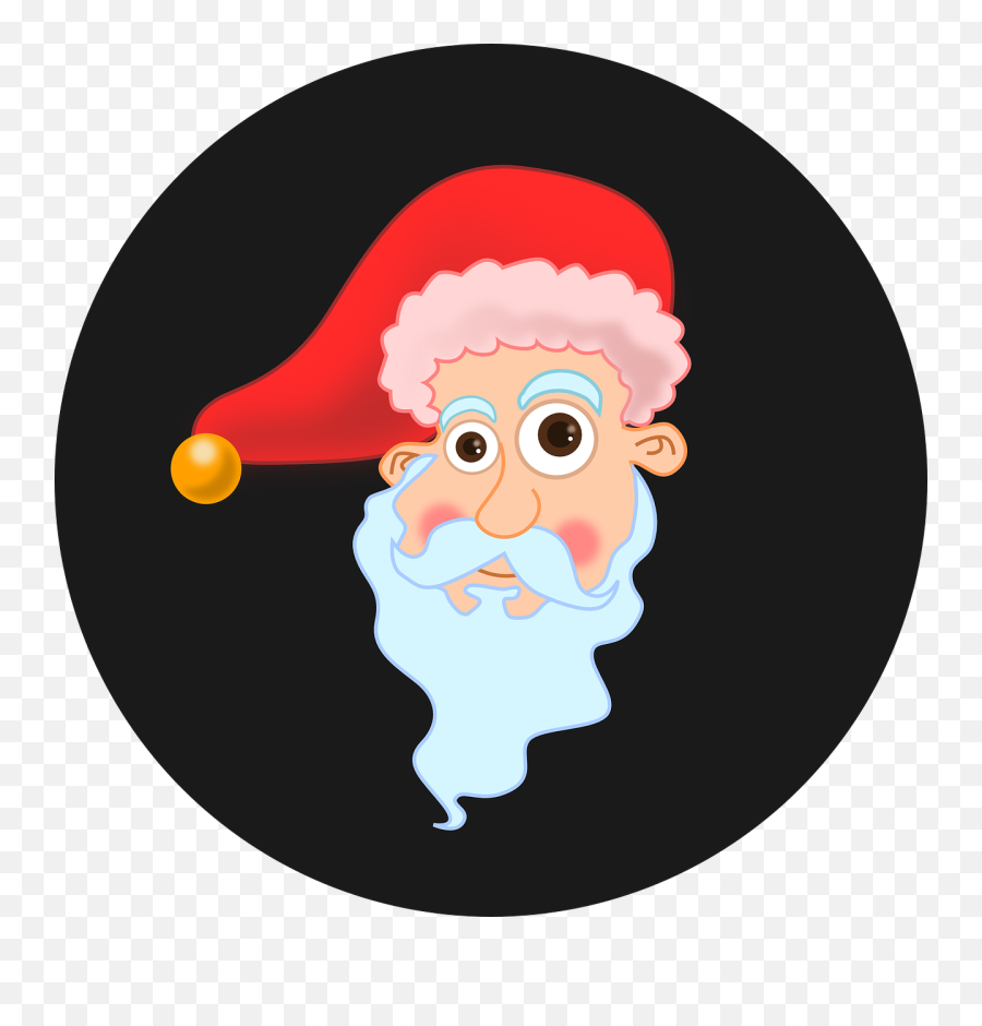 Santa Head Cartoon Clip Art Santa Head Santa Claus Hat - Gowa Mikoaja Grafika Emoji,Santa Hat Transparent Background