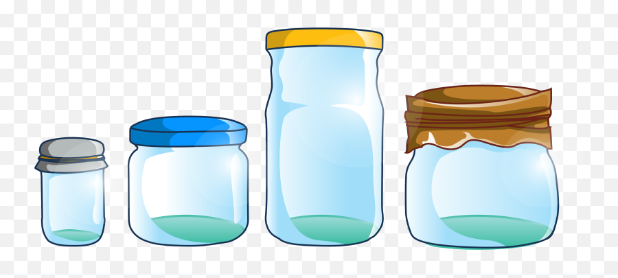 Download Plastic Bottles Clipart Plastic Jar - Empty Glass Bottles And Jars Clipart Emoji,Mason Jar Clipart
