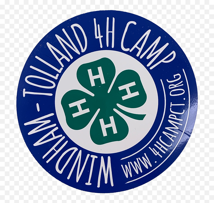 Windham Tolland 4 - H Camp Sticker Circle Emoji,4h Logo