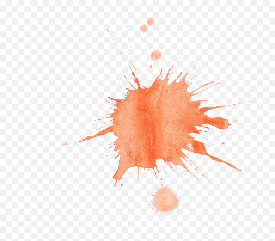 12 Orange Watercolor Splatter Png Transparent Onlygfxcom - Paint Splashes Png Orange Emoji,Paint Splatter Png