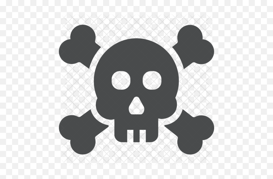 Skull Crossbones Icon Of Glyph Style - Dot Emoji,Skull And Crossbones Png