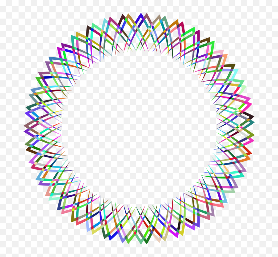 Circle Abstract Art Chromatic Colorful Frame - Clip Art Vertical Emoji,Fraction Clipart