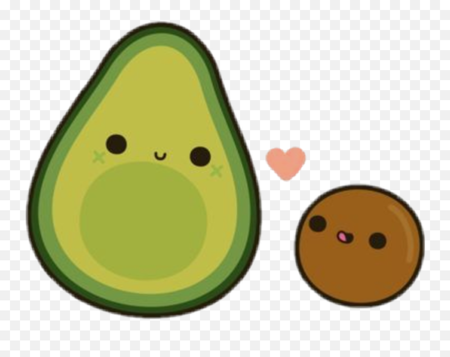 Avocado Sticker - Cute Avocado Cartoons Emoji,Avocado Transparent Background