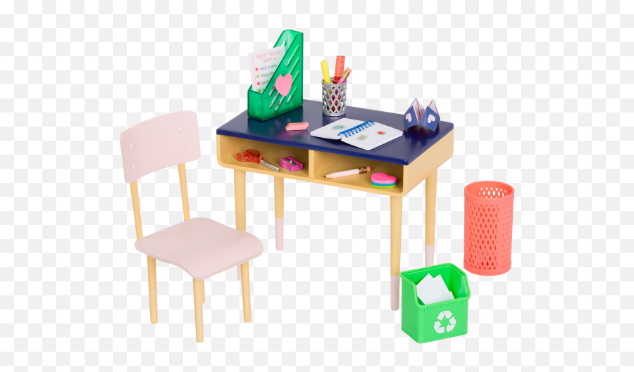 Brilliant Bureau Desk Set - Our Generation Desk Emoji,School Desk Png