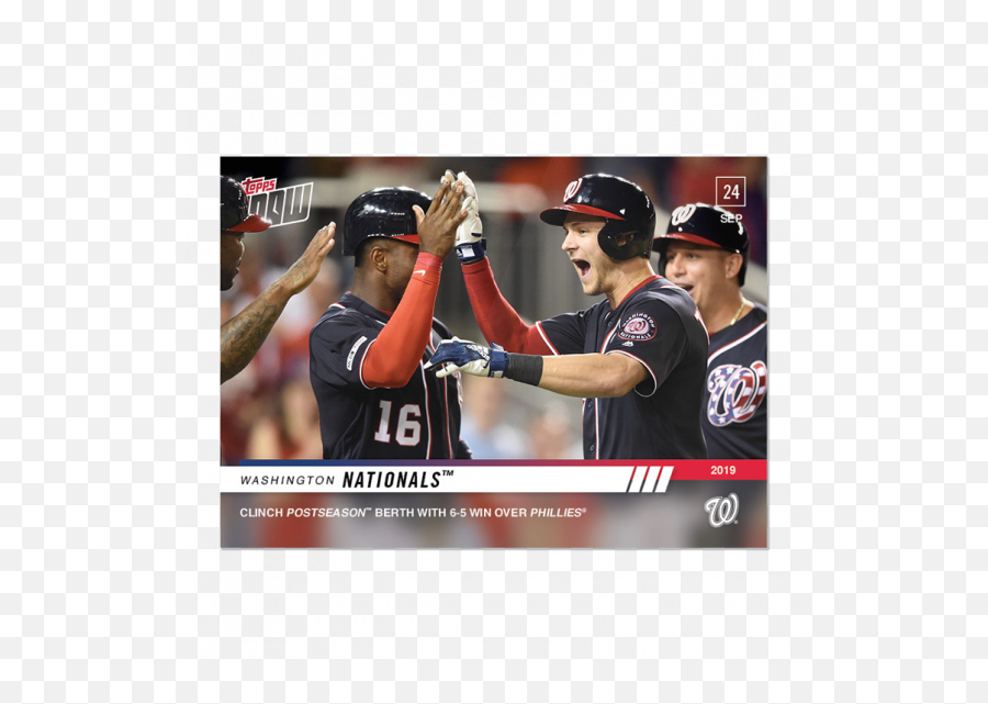 Washington Nationals - Mlb Topps Now Card 888 Print Run 229 Sharing Emoji,Washington Nationals Logo Png