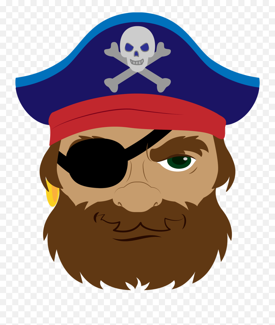 Pirate Face Clipart Free Download Transparent Png Creazilla Emoji,Eye Patch Clipart