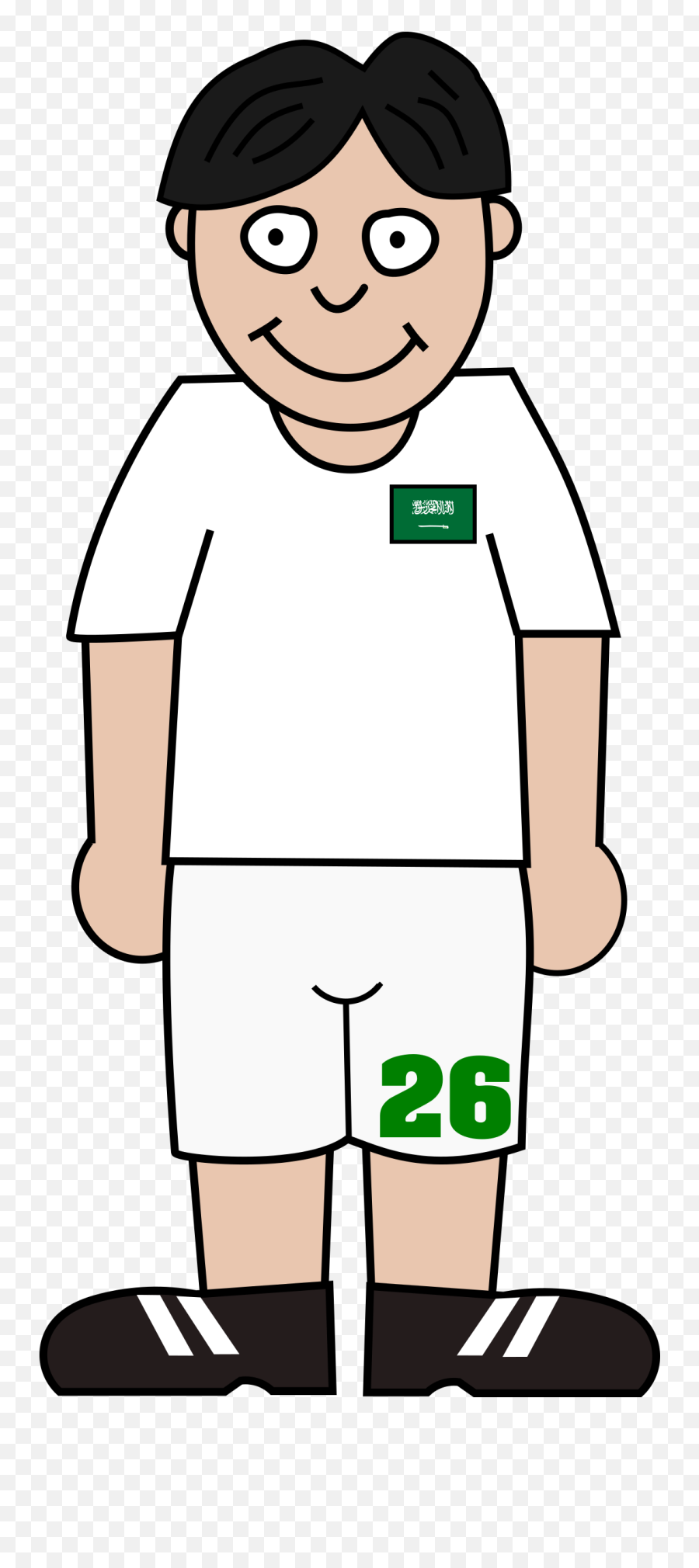 Football Player Saudi Arabia Clip Art - Saudi Football Players Cartoon Emoji,Football Player Clipart