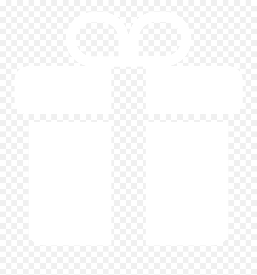White Menu Icon Of Gift Box That Links To Spam Gift - Cross Emoji,Menu Icon Png