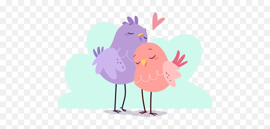 Cute Love Birds Clipart Transparent - Fictional Character Emoji,Birds Clipart